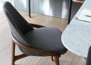 Современный деревянный стул Jackie WOOD с письменным столом Jim со столешницей из каррарского мрамора - BertO